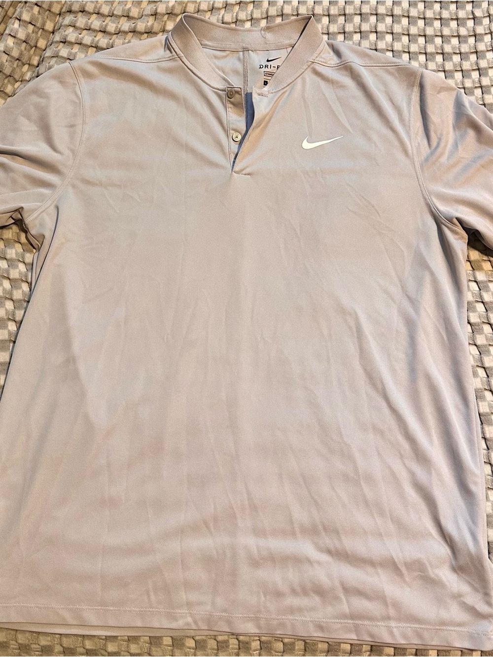 Nike Men’s Light Gray Dri-FIT blade Polo Shirt